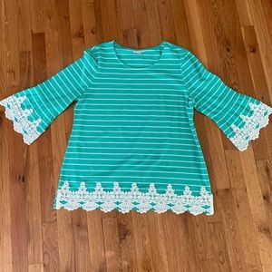 Charter Club Tunic Large Stripes NWOT